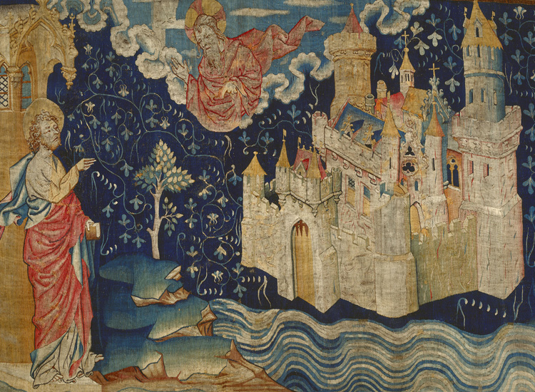 Arazzi dell’Apocalisse. La Gerusalemme celeste (1373-1377), lana. Angers, Castello (Scala)